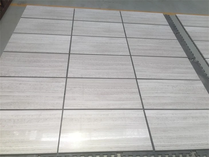 White Wooden Marble honed tile